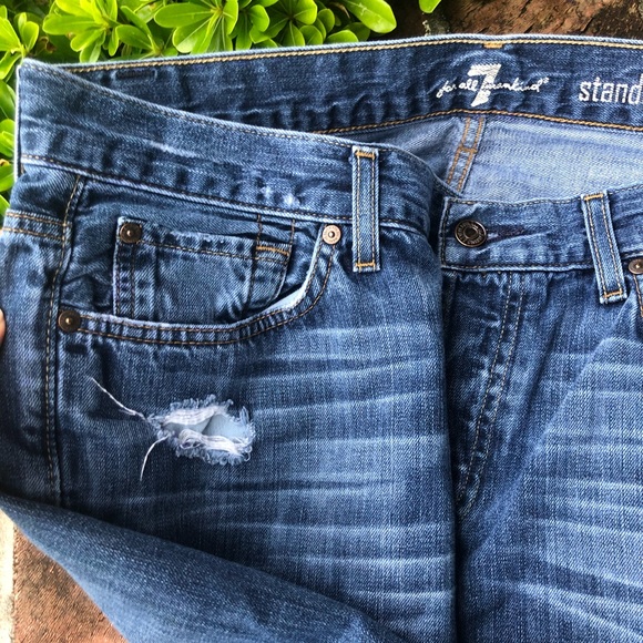 7 for all mankind button fly med wash jeans sz 36 - Picture 6 of 8